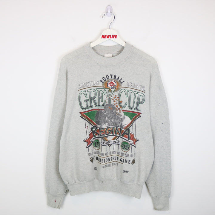 Vintage 1995 Grey Cup Regina Saskatchewan CFL Crewneck - L-NEWLIFE Clothing