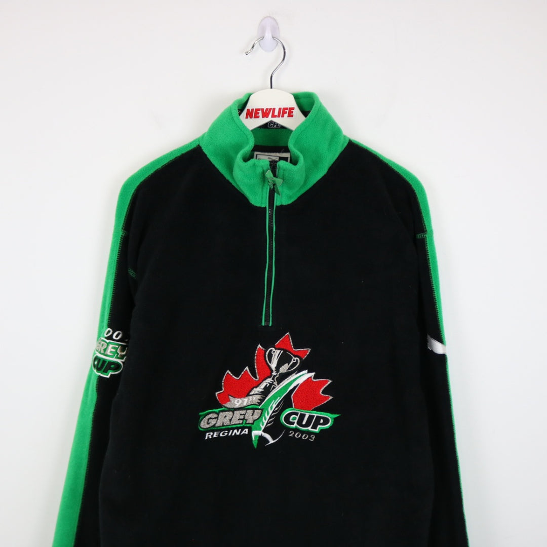 Vintage 2003 Regina Grey Cup CFL Puma Quarter Zip Sweater - M-NEWLIFE Clothing