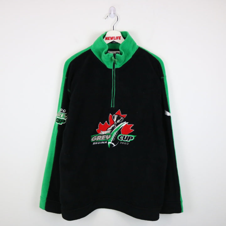 Vintage 2003 Regina Grey Cup CFL Puma Quarter Zip Sweater - M-NEWLIFE Clothing