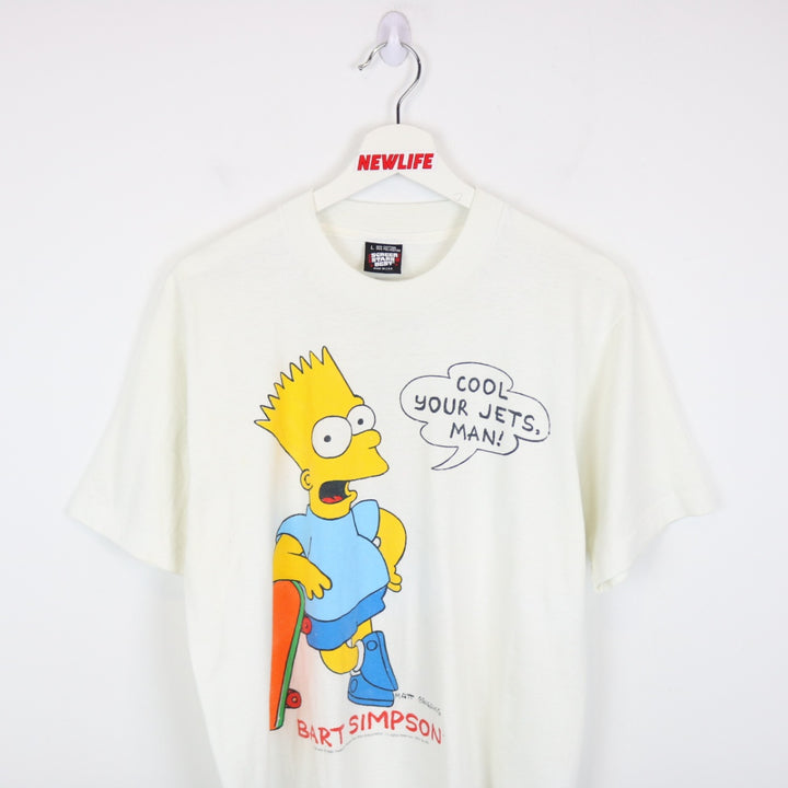 Vintage 1990 Simpsons Cool Your Jets Bart Tee - M-NEWLIFE Clothing