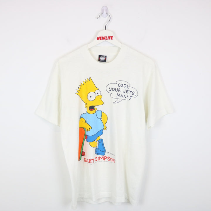 Vintage 1990 Simpsons Cool Your Jets Bart Tee - M-NEWLIFE Clothing