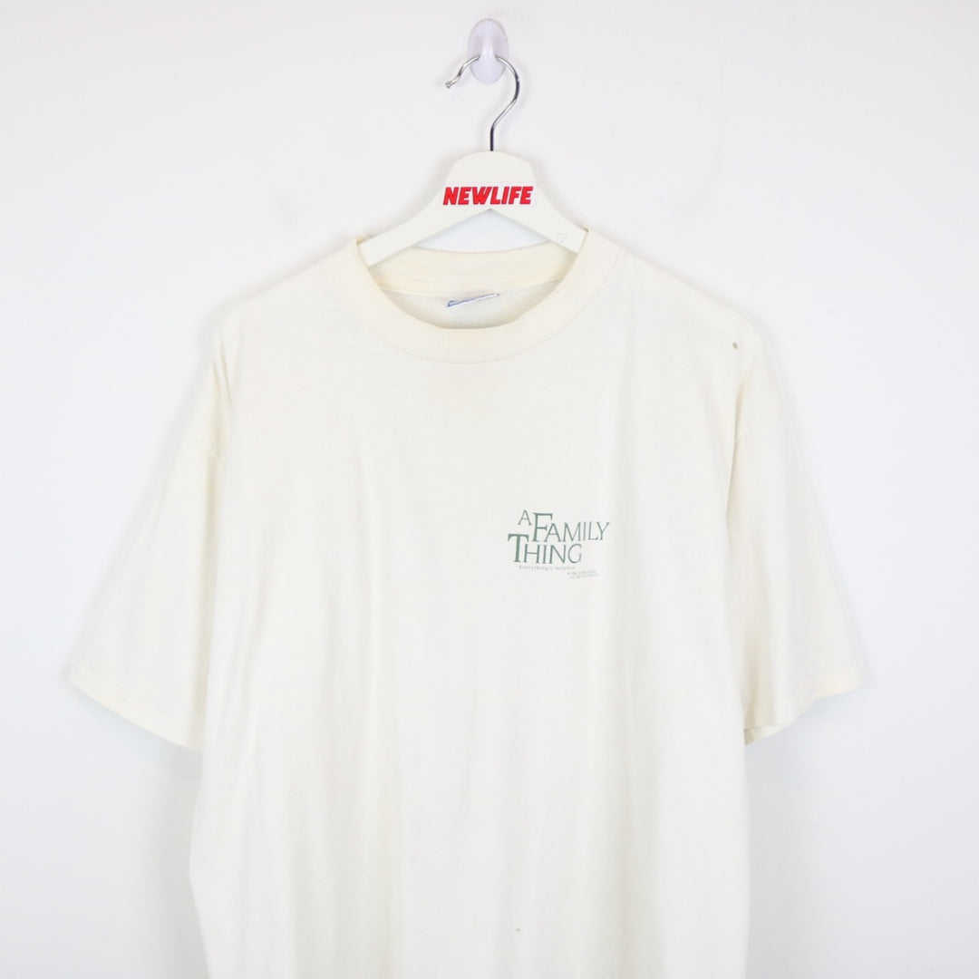 Vintage 1996 A Family Thing Movie Promo Tee - XL-NEWLIFE Clothing