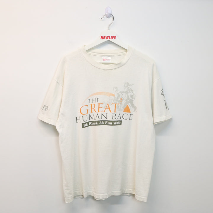 Vintage 90's The Great Human Race Tee - L-NEWLIFE Clothing