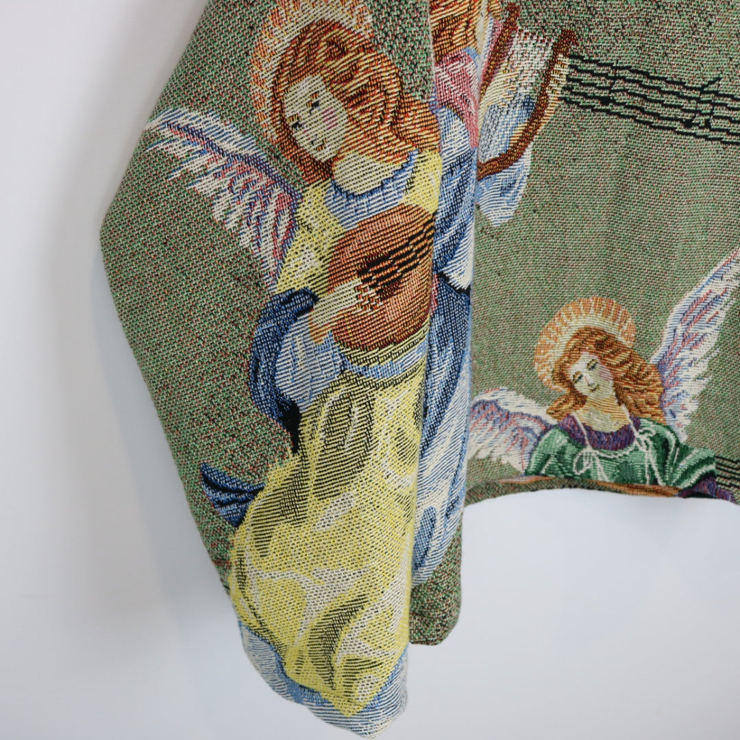 Reworked Vintage Angel Tapestry Hoodie - L-NEWLIFE Clothing