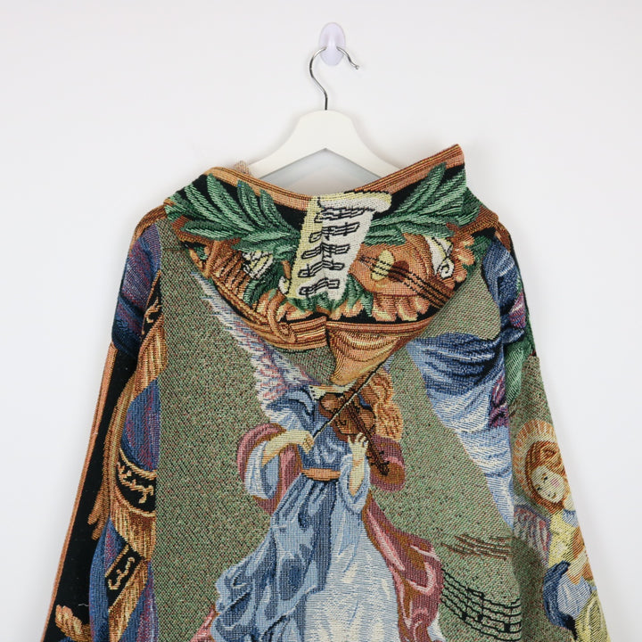 Reworked Vintage Angel Tapestry Hoodie - L-NEWLIFE Clothing