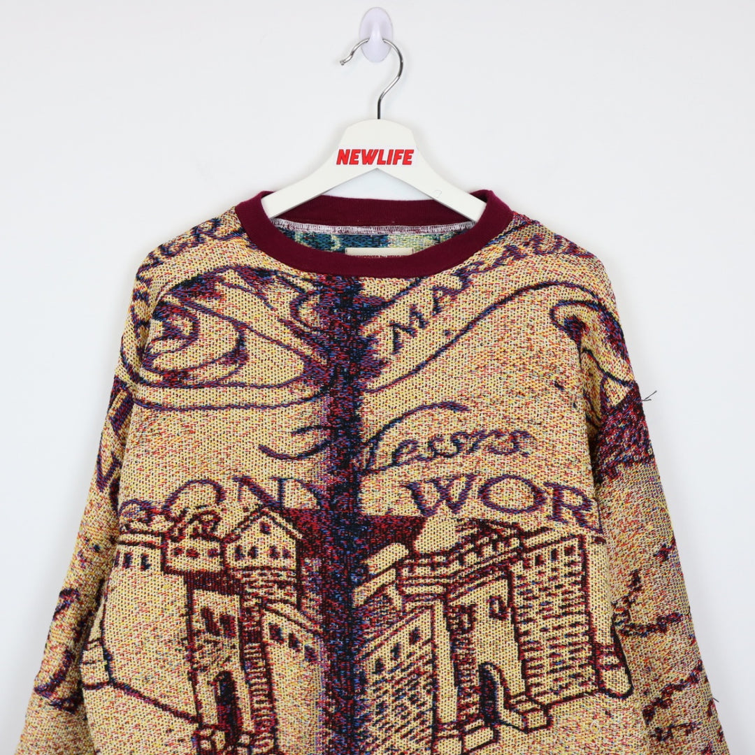 Reworked Vintage Marauder's Map Harry Potter Tapestry Crewneck - M-NEWLIFE Clothing