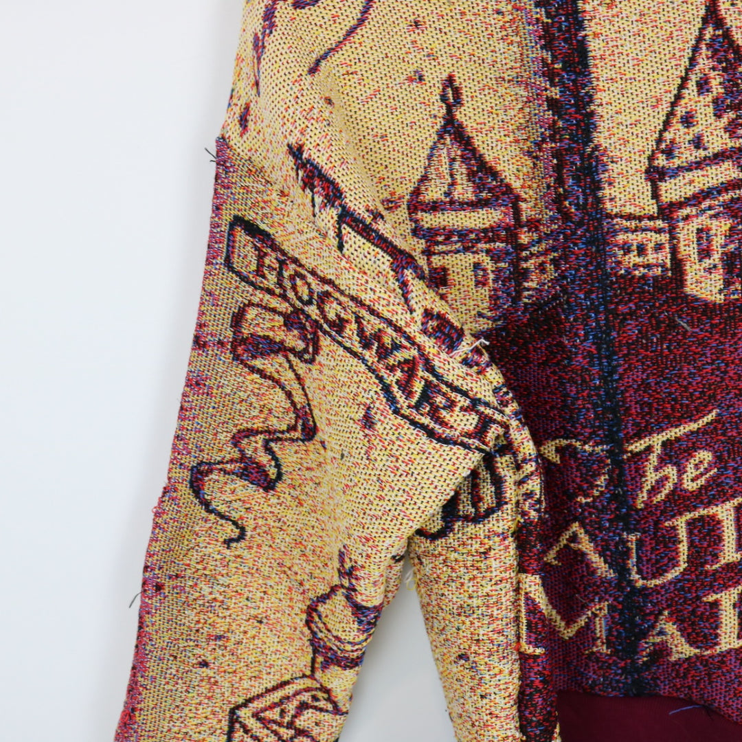 Reworked Vintage Marauder's Map Harry Potter Tapestry Crewneck - M-NEWLIFE Clothing