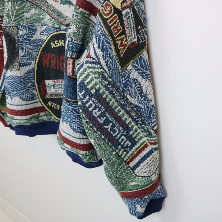 Reworked Vintage Wrigley's Gum Tapestry Crewneck - L-NEWLIFE Clothing