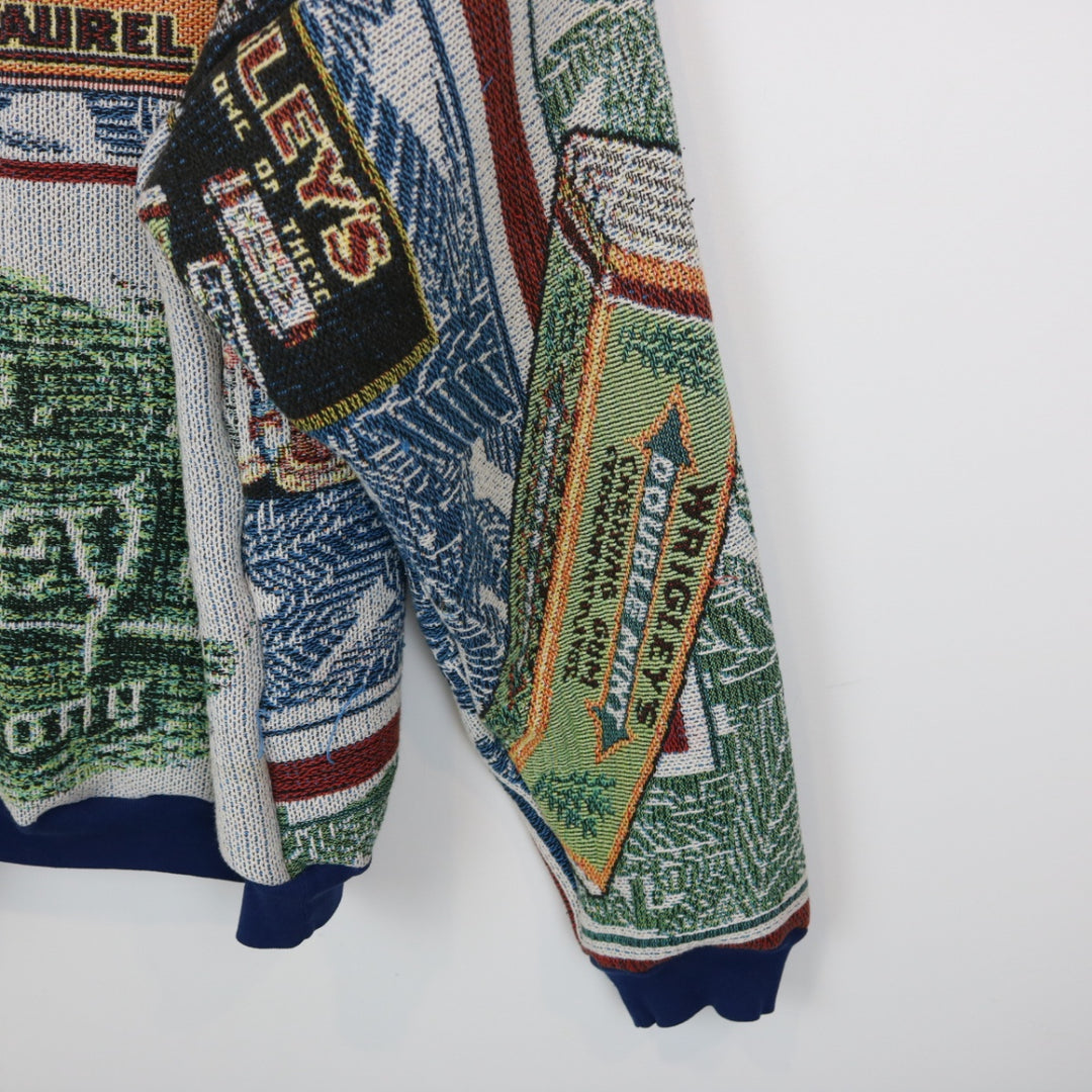 Reworked Vintage Wrigley's Gum Tapestry Crewneck - L-NEWLIFE Clothing