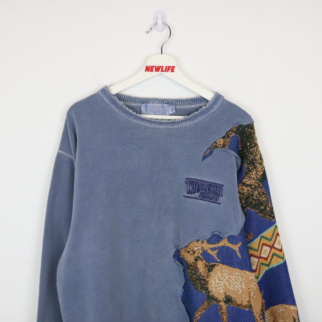 Reworked Vintage 90's Wind River Nature Tapestry Crewneck - XL-NEWLIFE Clothing