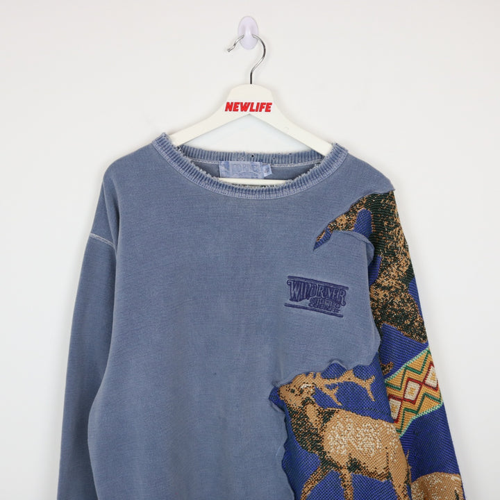 Reworked Vintage 90's Wind River Nature Tapestry Crewneck - XL-NEWLIFE Clothing