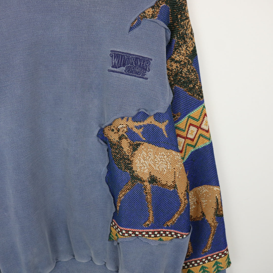 Reworked Vintage 90's Wind River Nature Tapestry Crewneck - XL-NEWLIFE Clothing