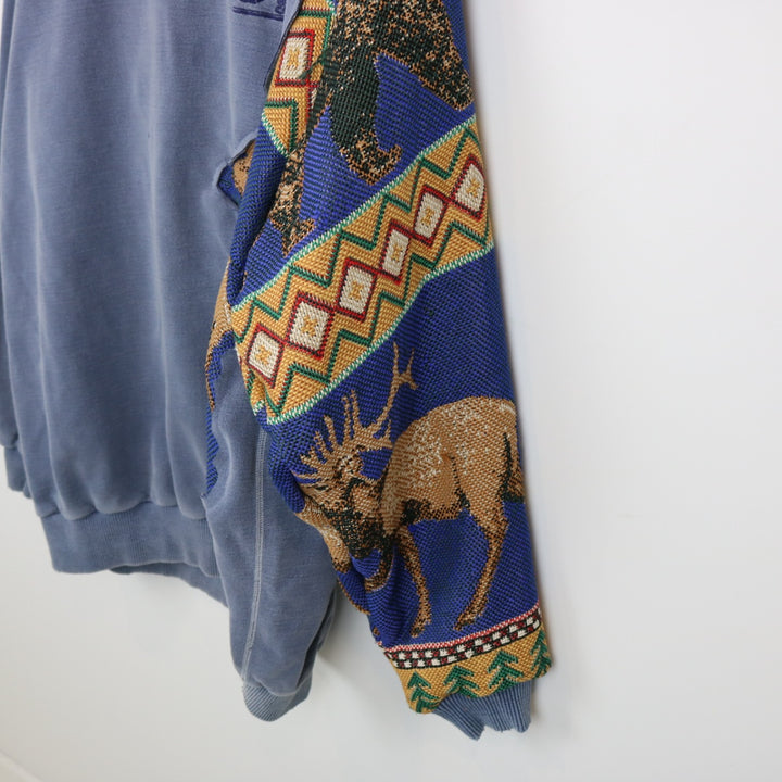 Reworked Vintage 90's Wind River Nature Tapestry Crewneck - XL-NEWLIFE Clothing