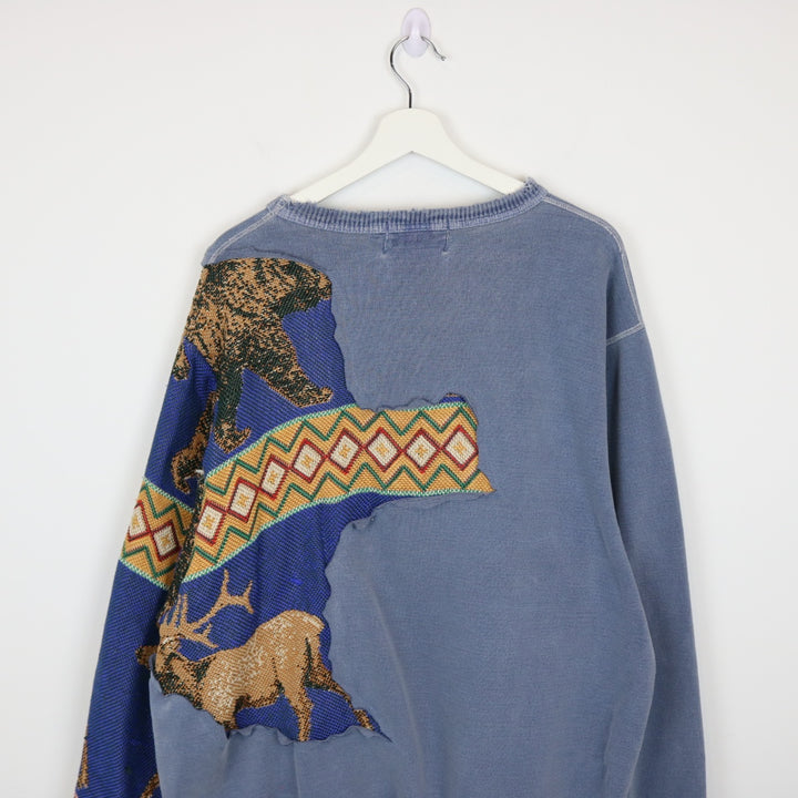 Reworked Vintage 90's Wind River Nature Tapestry Crewneck - XL-NEWLIFE Clothing