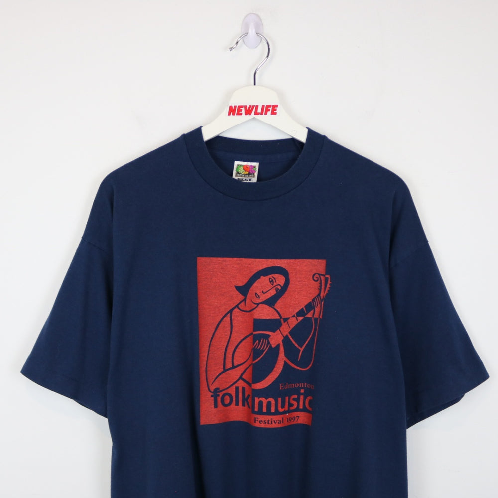 Vintage 1997 Folk Fest Tee - XL-NEWLIFE Clothing