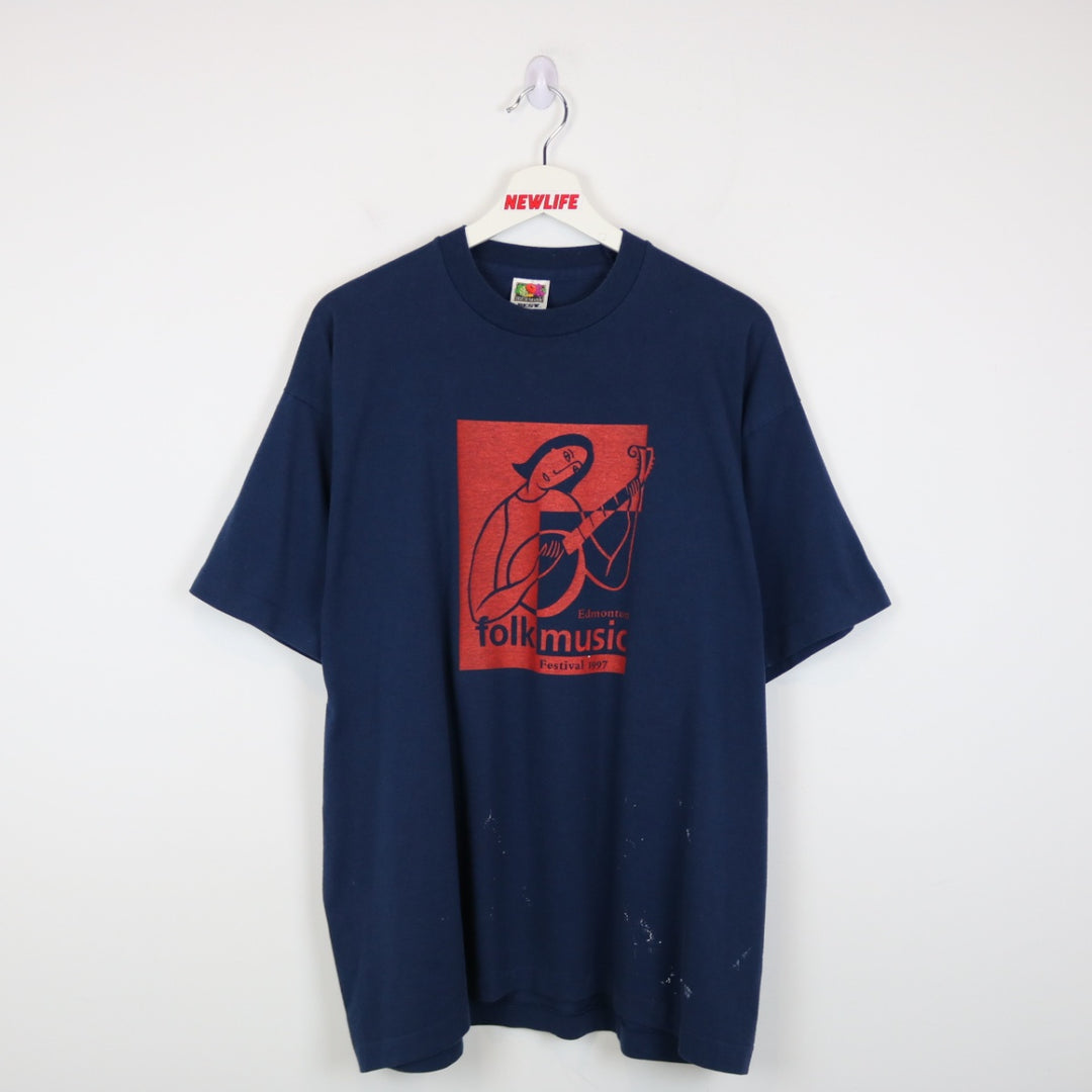 Vintage 1997 Folk Fest Tee - XL-NEWLIFE Clothing