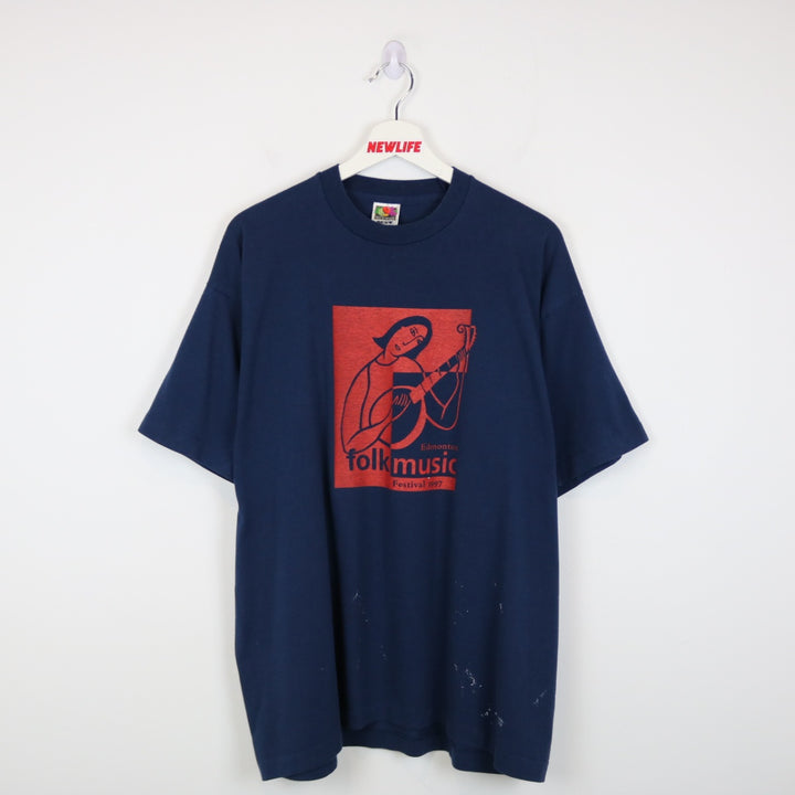 Vintage 1997 Folk Fest Tee - XL-NEWLIFE Clothing