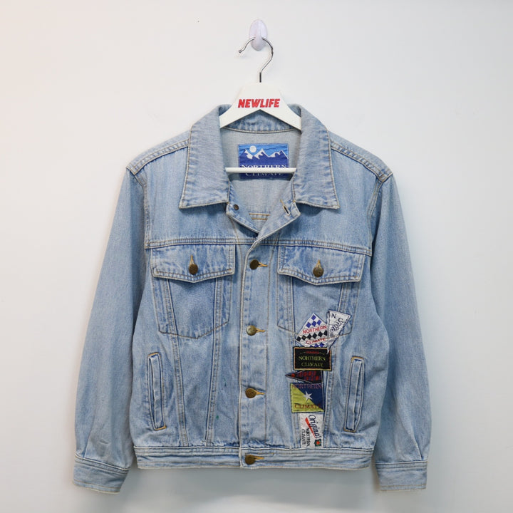 Vintage 90's Northern Climate Patch Denim Jacket - S-NEWLIFE Clothing