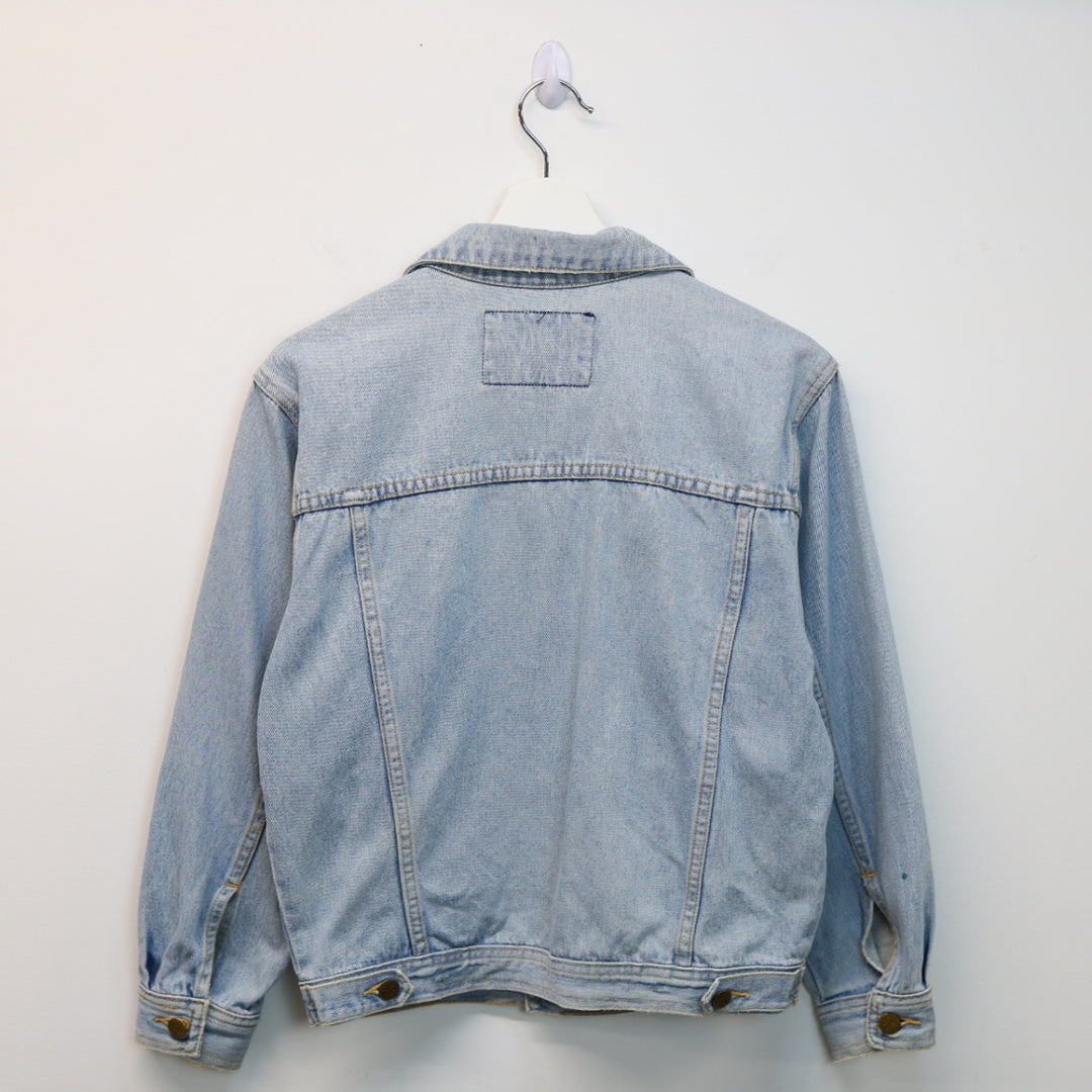 Vintage 90's Northern Climate Patch Denim Jacket - S-NEWLIFE Clothing