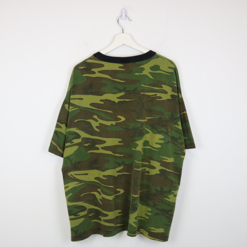 Vintage 00's Camoflauge Ringer Tee - XXL-NEWLIFE Clothing