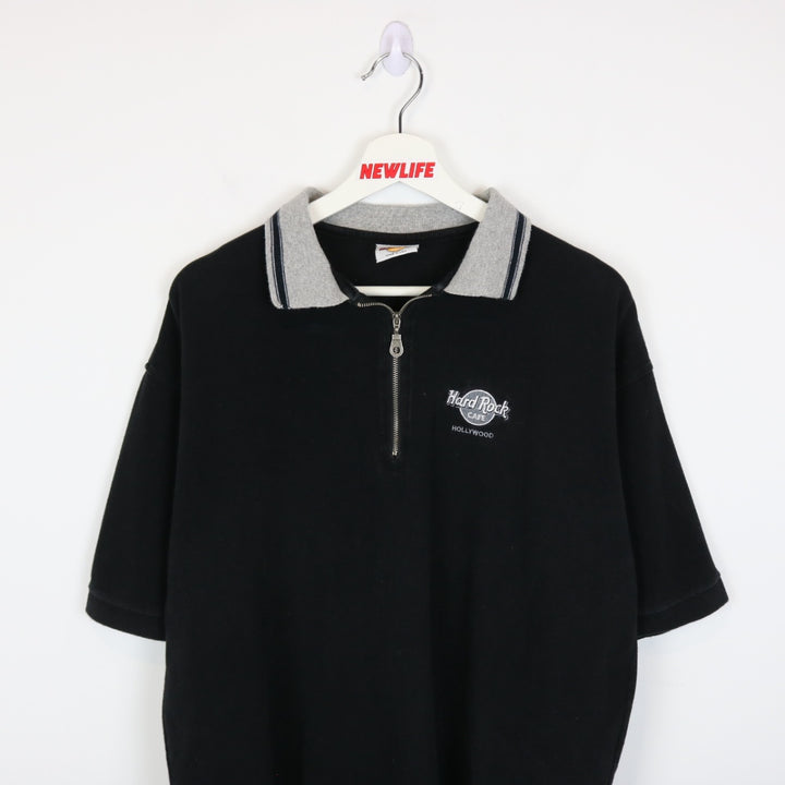 Vintage 90's Hard Rock Cafe Hollywood Polo Shirt - L/XL-NEWLIFE Clothing