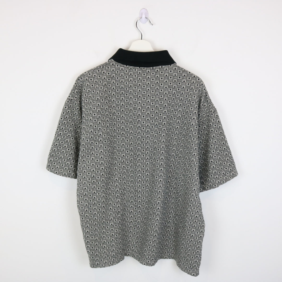 Vintage 90's Patterned Polo Shirt - L-NEWLIFE Clothing