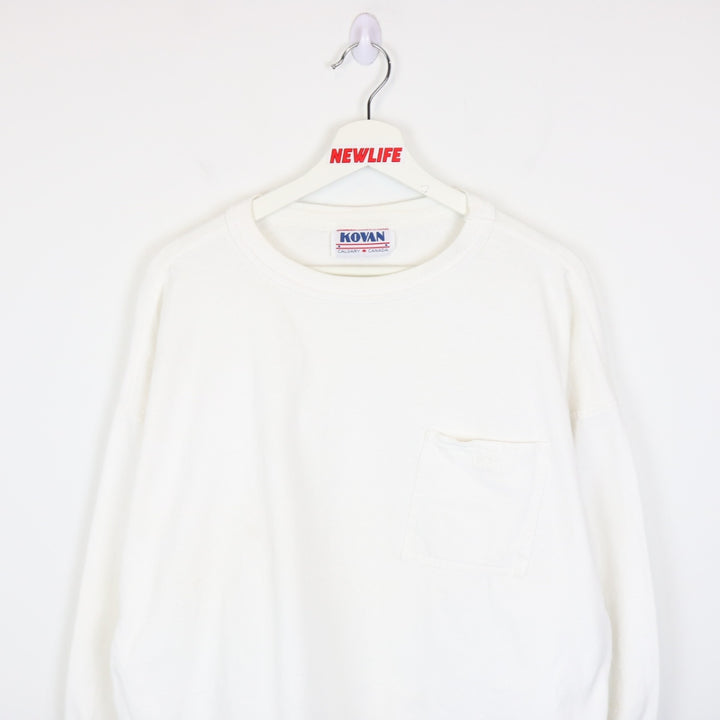 Vintage 80's Kovan Blank Long Sleeve Tee - XL-NEWLIFE Clothing