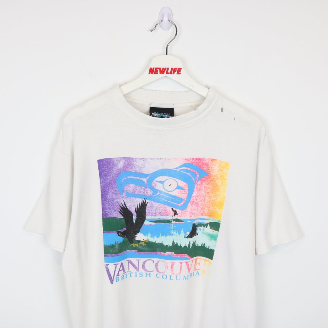 Vintage 90's Vancouver BC Eagle Nature Tee - L-NEWLIFE Clothing