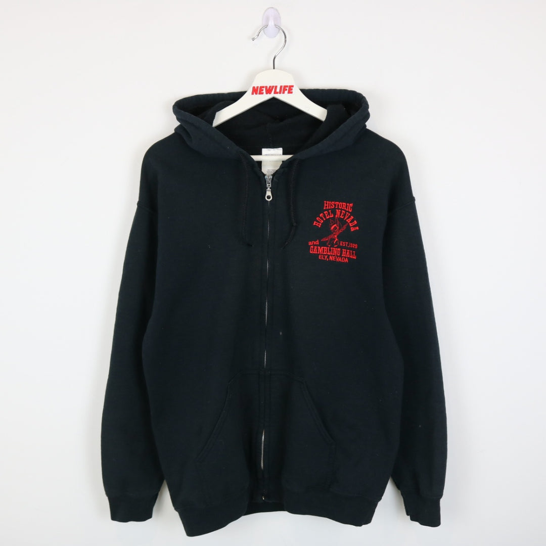Vintage 00's Hotel Nevada Gambling Zip Up Hoodie - S-NEWLIFE Clothing