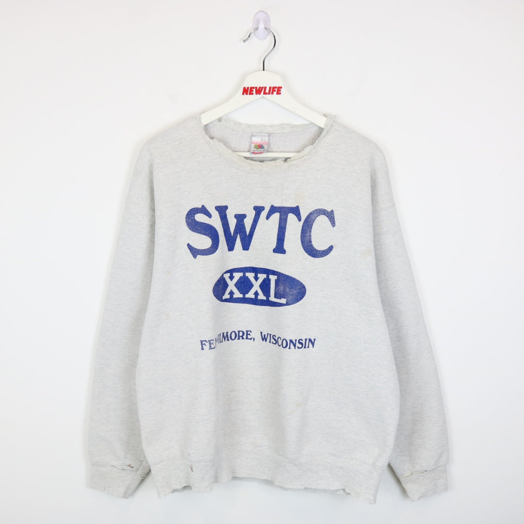 Vintage 90's Southwest Wisconsin Technical College Athletics Crewneck - L-NEWLIFE Clothing