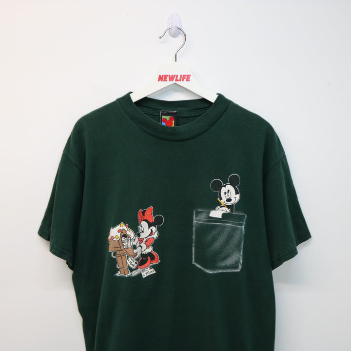 Vintage 90's Disney Mickey & Minnie Mouse Letter Tee - L-NEWLIFE Clothing