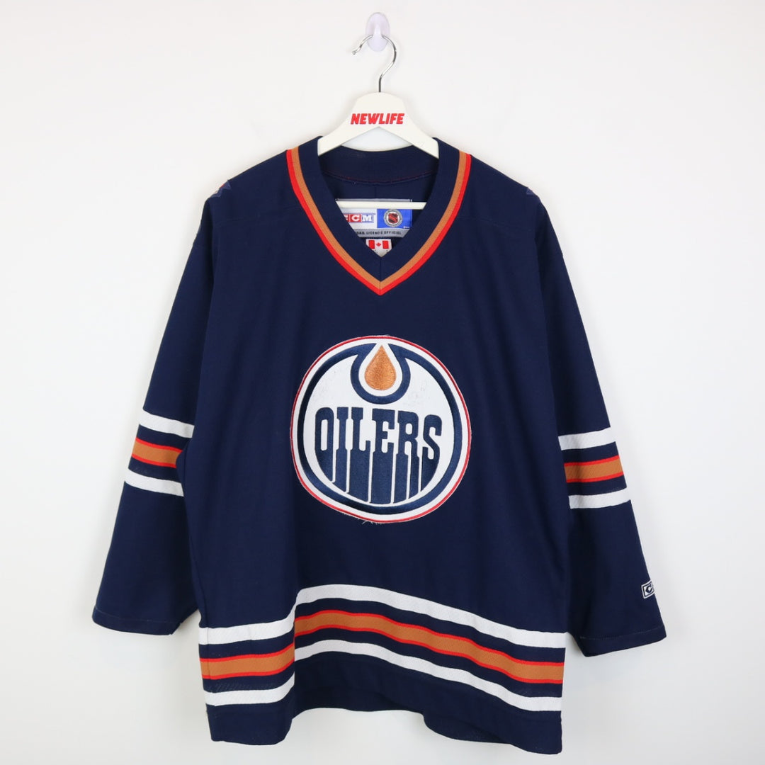 Vintage 90's Edmonton Oilers CCM NHL Jersey - XL-NEWLIFE Clothing