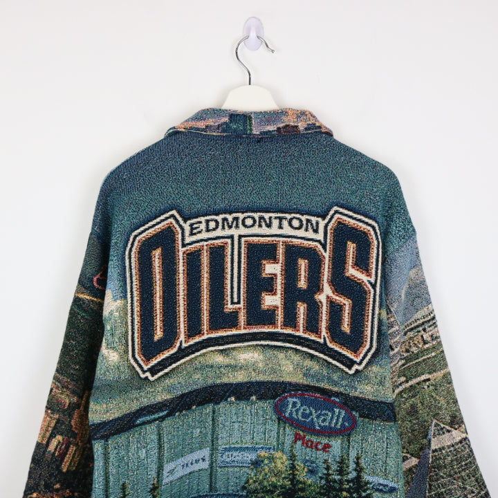 Reworked Custom Edmonton Oilers Tapestry Jacket - S-NEWLIFE Clothing