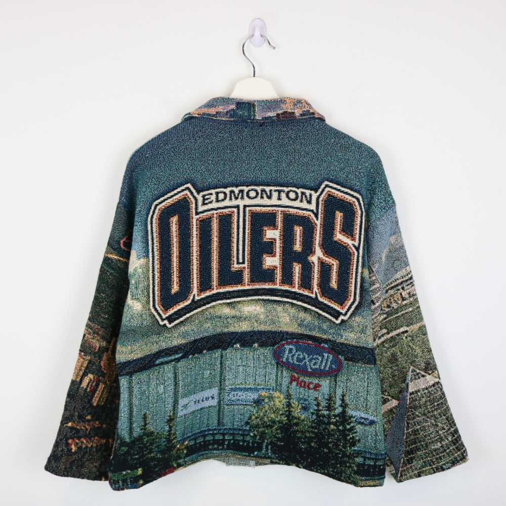 Reworked Custom Edmonton Oilers Tapestry Jacket - S-NEWLIFE Clothing