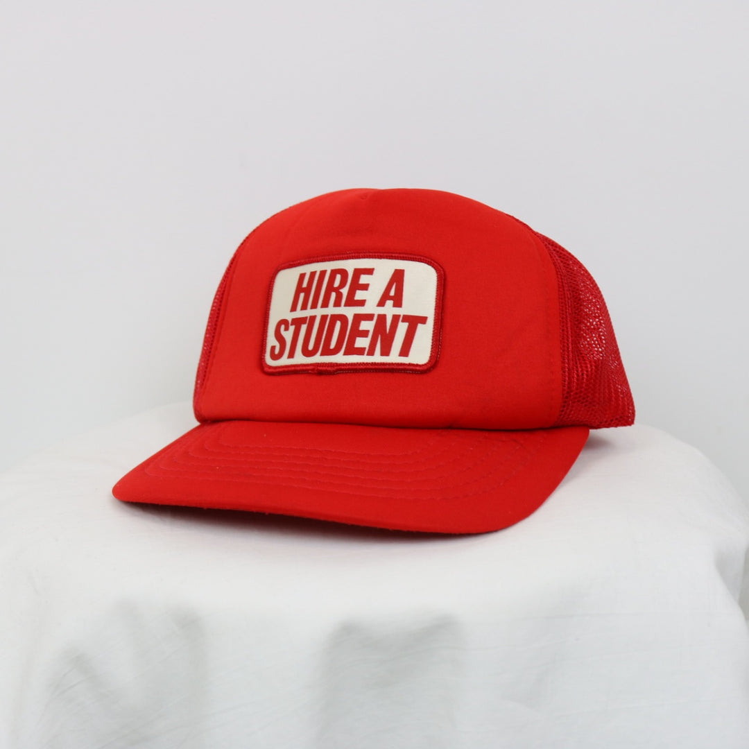 Vintage 80's Hire a Student Trucker Hat - OS-NEWLIFE Clothing