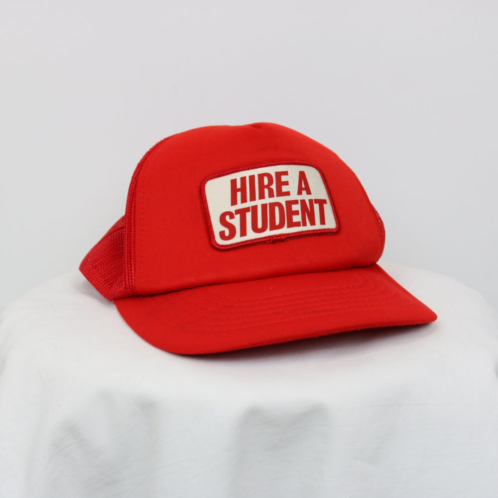 Vintage 80's Hire a Student Trucker Hat - OS-NEWLIFE Clothing