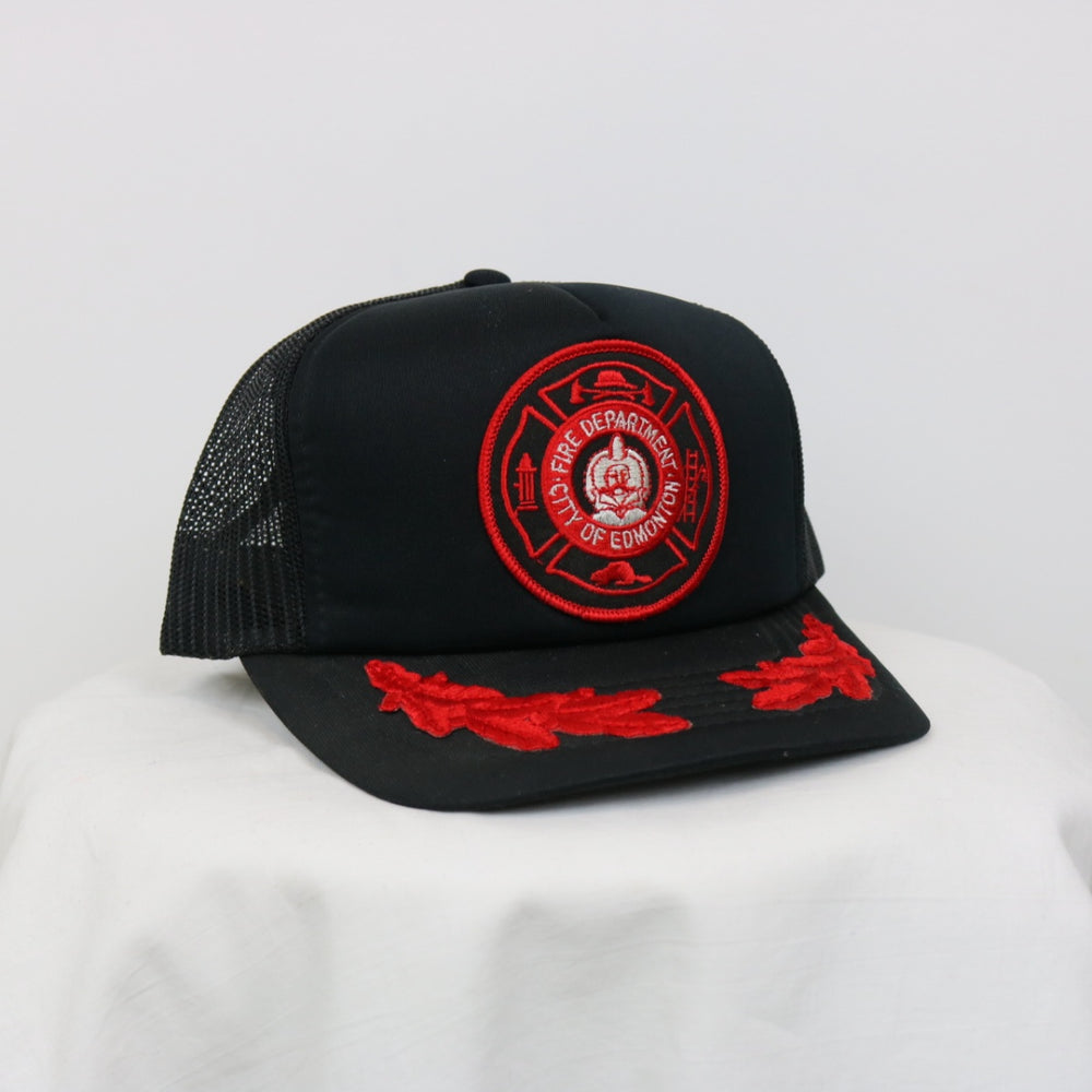 Vintage 80's Edmonton Fire Department Trucker Hat - OS-NEWLIFE Clothing