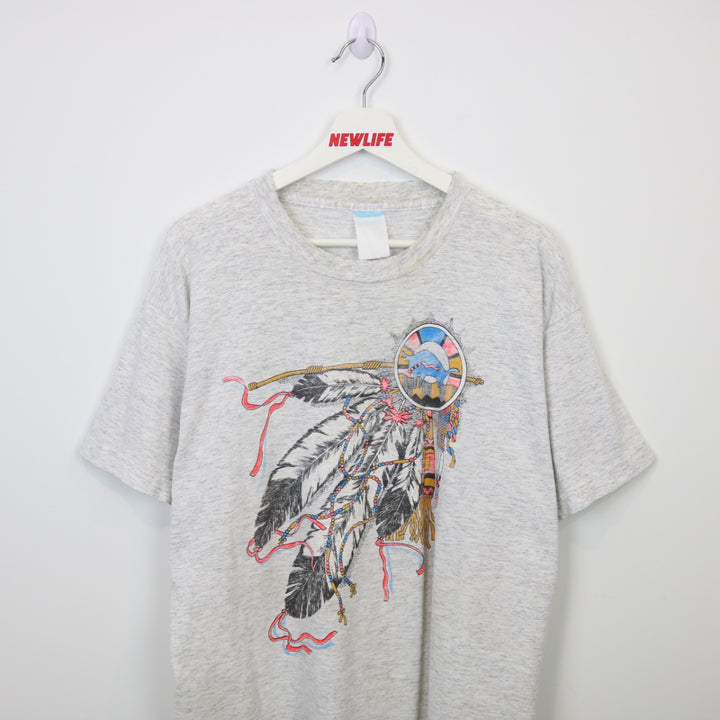 Vintage 90's Indigenous Feather Tee - XL-NEWLIFE Clothing