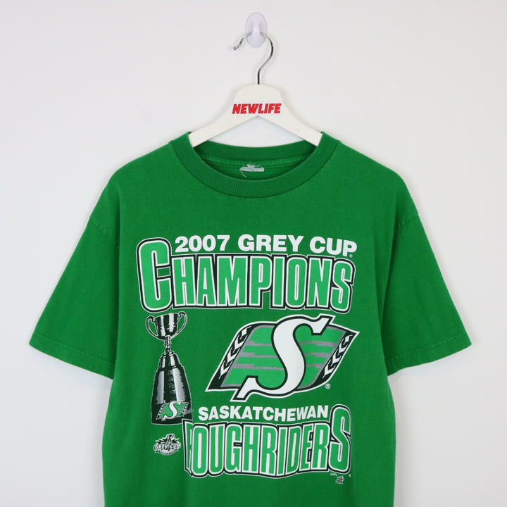 Vintage 2007 Saskatchewan Roughriders Grey Cup Champs Tee - M-NEWLIFE Clothing