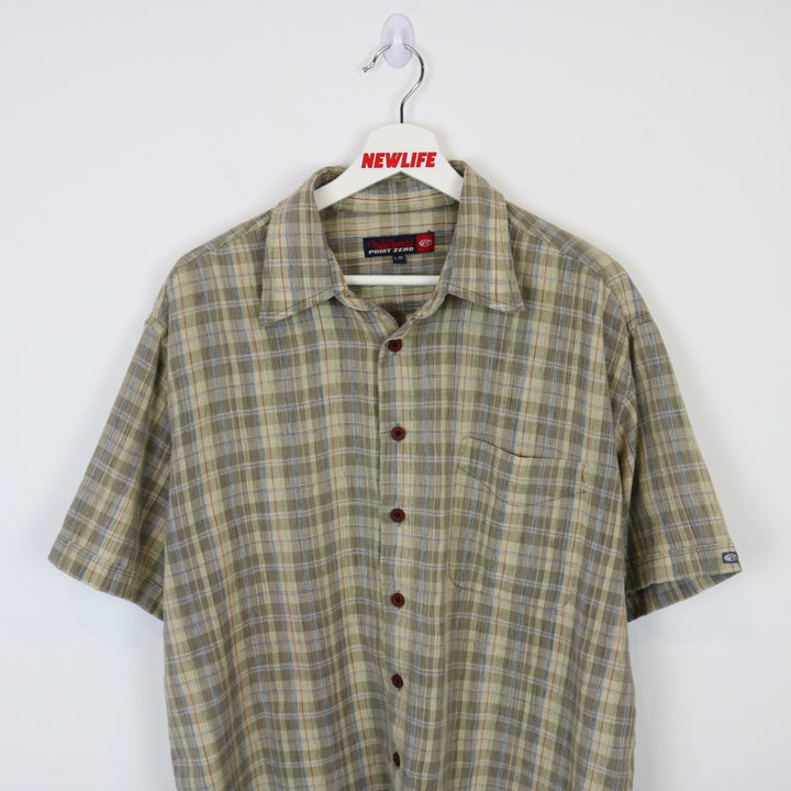 Vintage 90's Point Zero Plaid Short Sleeve Button Up - L-NEWLIFE Clothing