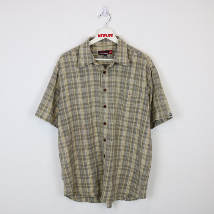 Vintage 90's Point Zero Plaid Short Sleeve Button Up - L-NEWLIFE Clothing