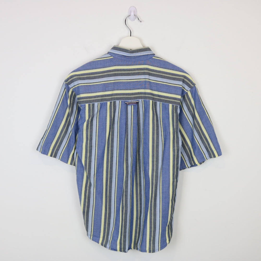 Vintage 90's Bugle Boy Striped Short Sleeve Button Up - S-NEWLIFE Clothing