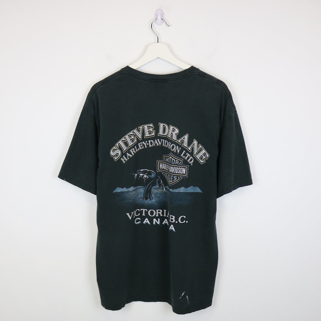 Vintage 2002 Harley Davdison Victoria BC Tee - L-NEWLIFE Clothing