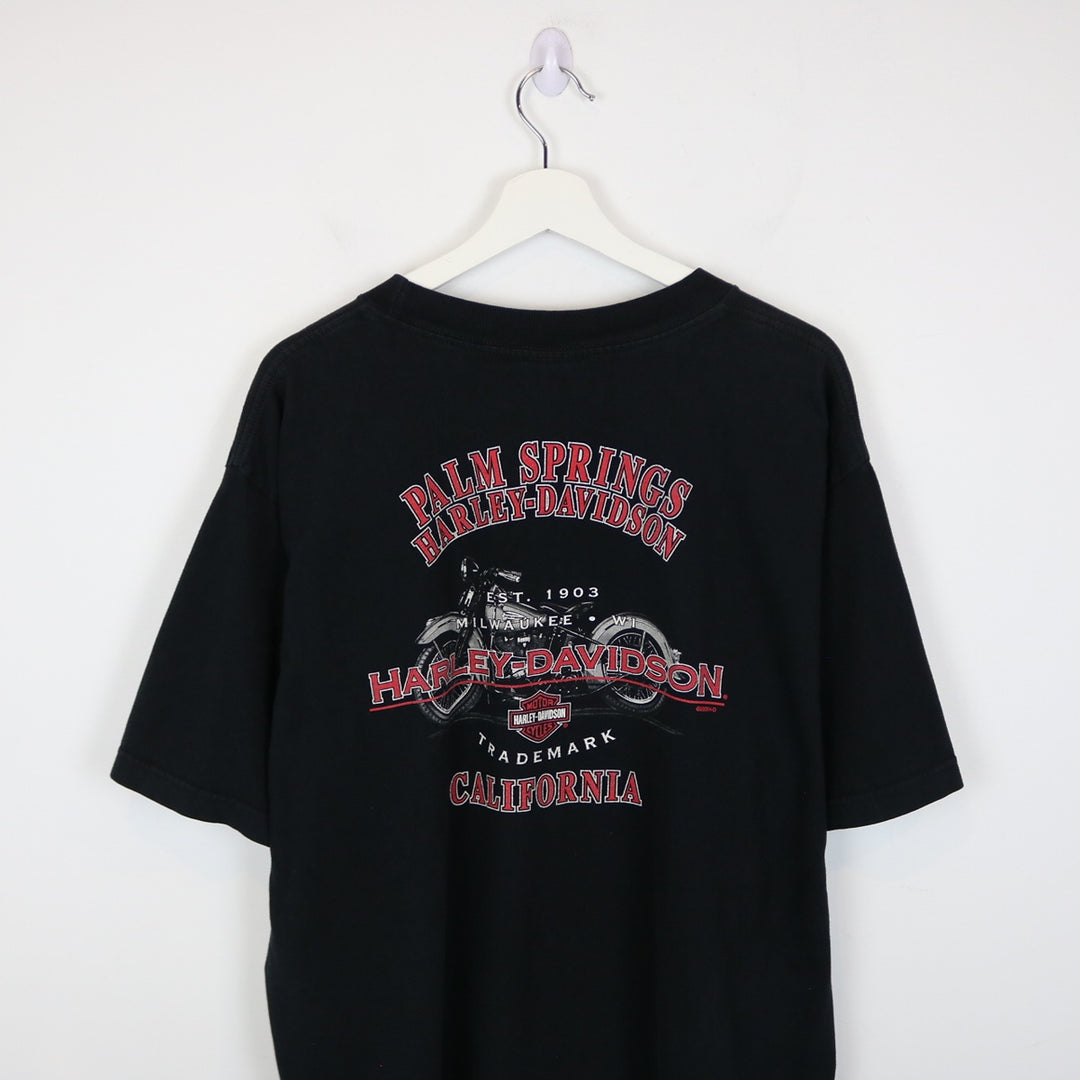 Vintage 2005 Harley Davidson Palm Springs California Tee - XL-NEWLIFE Clothing