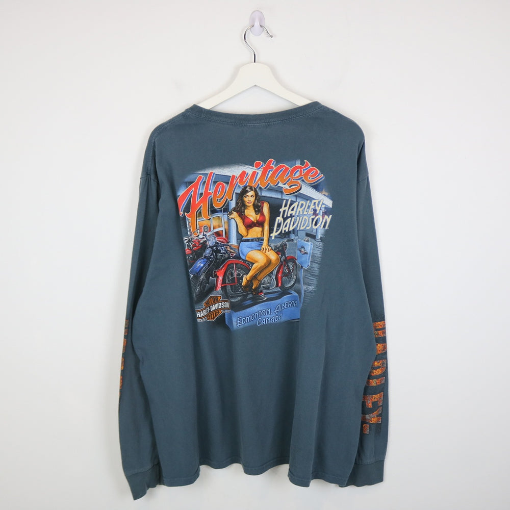 2015 Harley Davidson Edmonton Alberta Long Sleeve Tee - XXL-NEWLIFE Clothing