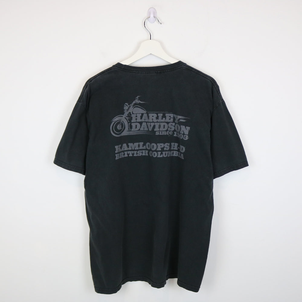Vintage 00's Harley Davidson Kamloops Tee - L-NEWLIFE Clothing