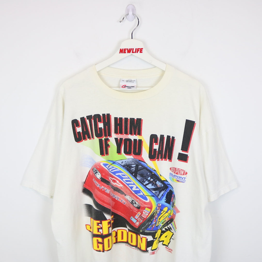 Vintage 1999 Jeff Gordon Nascar Catch Him if You Can Nascar Tee - XL-NEWLIFE Clothing
