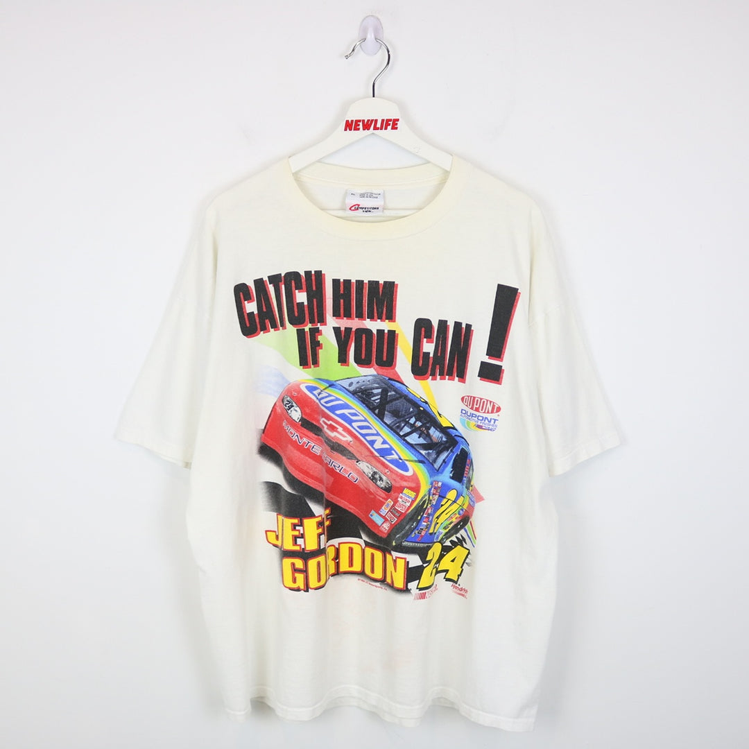 Vintage 1999 Jeff Gordon Nascar Catch Him if You Can Nascar Tee - XL-NEWLIFE Clothing