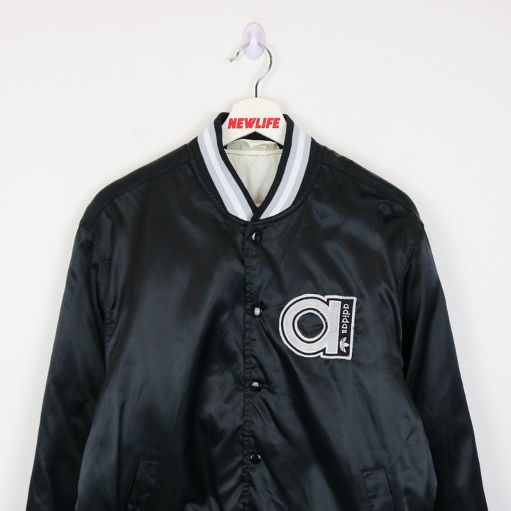 Vintage 80's Adidas Satin Bomber Jacket - L-NEWLIFE Clothing