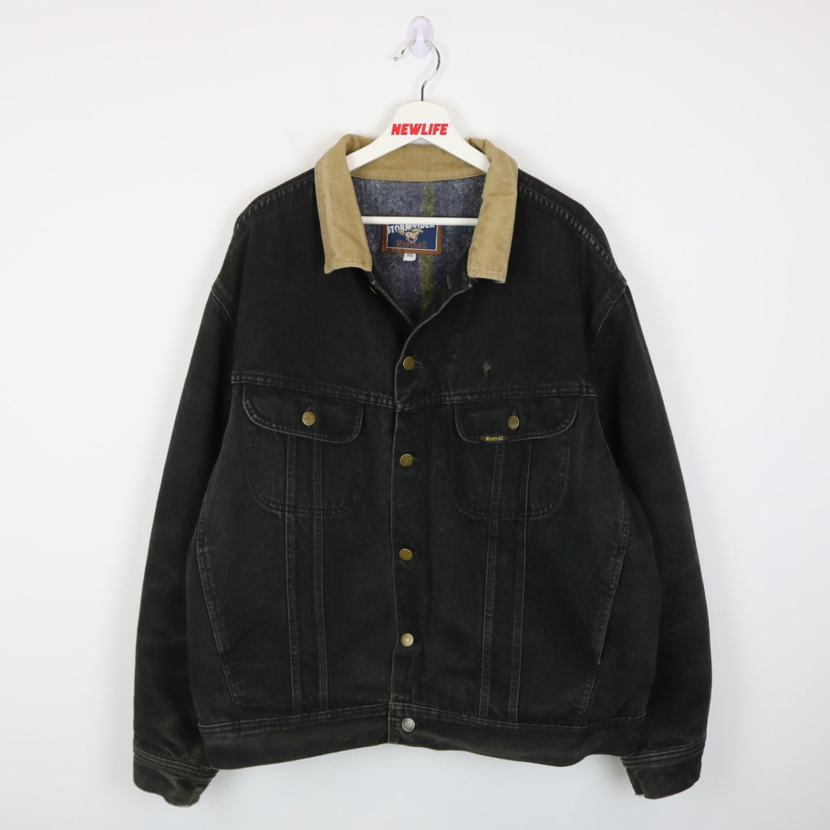 Vintage 90's Storm Rider Mustang Blanked Lined Denim Jacket - XXL